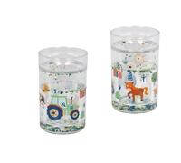 Die Spiegelburg Verre scintillant avec motif tracteur, 11 cm de haut, Ø 6,5 cm, en plastique, 1 gobelet