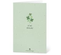 Die Stadtgärtner Cartes de Vœux en Papier à Semer "Bonne Chance" - 1 pcs