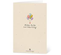 Die Stadtgärtner Cartes de Vœux en Papier à Semer "Tous mes vœux" - 1 pcs