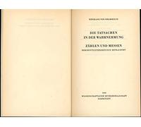 Die Tatsachen in der Wahrnehmung. Zählen und Messen.