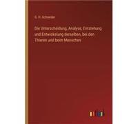 Die Unterscheidung Analyse Entstehung und Entwickelung derselben bei den Thieren und beim Menschen - G. H. Schneider - BoD Third Party Titles - Livre en A G. H. SchneiderG. H. Schneider (Auteur)