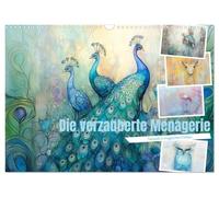 Die verzauberte Menagerie (Wandkalender 2026 DIN A3 quer), CALVENDO Monatskalender: Tierwelt in magischen Farben