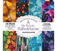 Die Welt der Halbedelsteine Bastelpapier: Bedrucktes Papier zum Ausschneiden für Karten, zum Basteln, für Fotoalben, für Tagebücher und Tischdekoration I Scrapbooking I Junk Journals