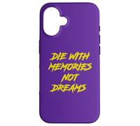Die with Memories Not Dreams in Yellow Police Coque pour iPhone 16