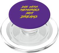 Die with Memories Not Dreams in Yellow Police PopSockets PopGrip pour MagSafe