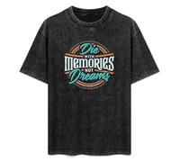 Die with Memories, Not Dreams Mens T-Shirt Printed Graphic Top Unisex Black Tee 3XL