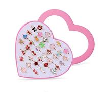 Diealles Shine 36 Pièces Bagues pour Enfants, Ensemble de Bagues Petites Filles avec Boîte De Coeur Rose, Super Jolie et Belle Présentation pour Un Cadeau à Une Petite Fille