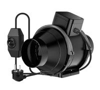 Diealles Shine Extracteur d'air 100mm Réglable 360m³/h, EC Moteur Ventilateur extracteur d'air pour VMC Salle de Bain, Domestique, Garag, Tentes Culture, Hydroponique