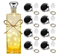 Diealles Shine Guirlande Lumineuse Bouteille, Lot de 8 Solaire LED Bouteille Guirlande, 2M 20LEDs Bouchon Lumineux pour Bouteille Décoration