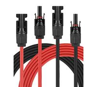 Diealles Shine Rallonge de Câble Solaire 4mm², Rallonge de Câble Solaire 3M, Rallonge de Câble Solaire (Rouge+Noir), Câble Adaptateur pour Panneau Solaire, Connecteur Étanche IP67 Câble Solaire