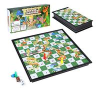 Diealles Shine Snakes and Ladders, Jeu Serpents et Échelles Traditionnel, Jouet Traditionnel