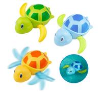 Diealles Shine Tortue Bain Bebe, 3 Pièces Jouet de Bain Tortue Baignoire Piscine Jouet Cadeau pour Bébés, Tout-Petits Garçons Filles