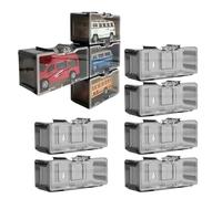 Diecast Car Display -1/64 Scale Race Toy Organizer, Stackable Racing Vehicle Model Storage Box with Clear Lid for Bedroom Decor for Car Enthusiasts, Set of 10