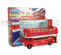 Diecast London Open Top Bus - Pull Back and Go action
