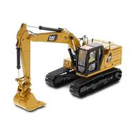 Diecast Masters 85657 - Pelleteuse Caterpillar avec 4 Outils 323 Hex, échelle 1:50, env. 9,5 x 3,4 x 4,6 cm, dès 14 Ans, Jaune