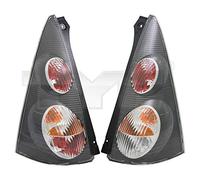 Diederichs Lot de feux arrière gauche et droite pour Citroën C1 (PM/PN) et Peugeot 107 (06/2005-09/2014) - Noir, Blanc, Plastique, Sans support de lampe, Certifié de type E