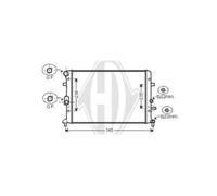 DIEDERICHS Radiateur Eau Pour VW Golf VI Skoda Yeti A3 Cabriolet 5K1 5M1