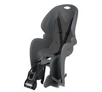 DIEFFE 8020100001 - Siège Arrière Bikey GP FM pour Vélo avec Roues de 26'' à 29'' Convient aux Enfants de 9 à 22 Kg avec Ancrage au Cadre en Couleur Gris Foncé/Gris
