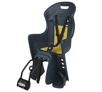 DIEFFE 8630400090 - Siège Arrière Bikey Cool FM pour Vélo avec Roues de 26'' à 29'' Convient aux Enfants de 9 à 22 Kg avec Ancrage au Cadre en Couleur Bleu Denin/Jaune
