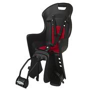 DIEFFE 8630400091 - Siège Arrière Bikey Cool FM pour Vélo avec Roues de 26'' à 29'' Convient aux Enfants de 9 à 22 Kg avec Ancrage au Cadre en Couleur Noir/Rouge