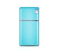 DieffematicBX Mini Frigo Couleur Petit Réfrigérateur, Petite Maison Rouge Bureau Réfrigérateur, Réfrigérateur Deux Portes (Color : Blue)