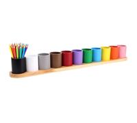 Diegimr Pot à Crayons de Couleur en Bois, Pot à Crayons Pots Crayon de Couleur en Bois avec 11 Compartiments Amovibles Pots Crayon pour Bureau d'Enfants Fournitures Scolaires Domicile