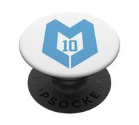 Diego Maradona #10 M Icon Football Logo Legend PopSockets PopGrip Adhésif