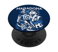 Diego Maradona Ballon de Football rétro Style années 90 PopSockets PopGrip Adhésif