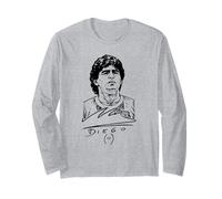 Diego Maradona Design rétro autographe Manche Longue