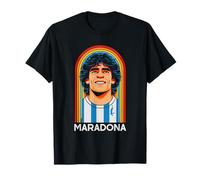 Diego Maradona Retro 80 Rainbow La Mano de Dios T-Shirt