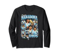 Diego Maradona - Style Vintage des années 90 - Football Art Manche Longue