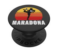 Diego Maradona Taquito Football Move #10 Football années 80 Coucher de Soleil PopSockets PopGrip Adhésif