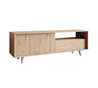 Diego - meuble TV - effet bois - 2 portes et 1 niche - 152 cm - Bois