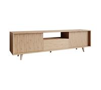 Diego - meuble TV - effet bois - 2 portes et 1 niche -180 cm - Bois