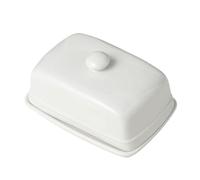 DIEKE Boîte de rangement élégante et pratique en céramique pour beurre de cuisine - Forme rectangulaire - Convient pour les pâtes à tartiner, les ustensiles de cuisine, plat en céramique avec