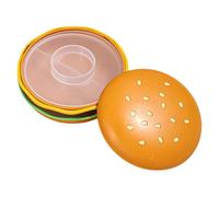 DIEKE Boîte de rangement portable pour pilules de hamburger avec plusieurs compartiments anti-fuite pour un usage quotidien et les voyages
