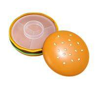 DIEKE Boîte de rangement portable pour pilules de hamburger avec plusieurs compartiments anti-fuite pour un usage quotidien et les voyages