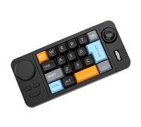 DIEKE Clavier de jeu 19 avec effets de couleur - Joystick programmable - Double molette de défilement - Clavier ergonomique et remplaçable à chaud - Économie d'espace - Clavier de jeu macroed