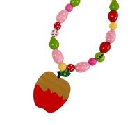 DIEKE Collier avec pendentif en forme de fruit de rêve avec perles en bois conçu pour la dopamine vibes améliorant les tenues artistiques quotidiennes amusantes et colorées, taille unique, Comme