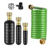 DIEKE Ensemble d'extension de tuyau flexible en laiton avec joint anti-fuite Construction ABS pour jardinage domestique et système de drainage Adaptateur d'eau ABS