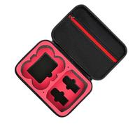 DIEKE Étui de transport portable pour voyage rigide, étui de rangement résistant aux chocs, étui de protection pour accessoires, Intérieur rouge