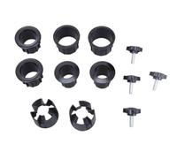 DIEKE Lot de 12 anneaux de fixation pour pied de parasol et capuchons de rechange pour terrasse, stabilisateur de jardin, support de jardin