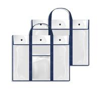 DIEKE Lot de 2 grands sacs organisés multi-usages pour salle de classe, bleu, Beauté de masse