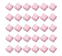 DIEKE Lot de 30 petites boîtes de rangement en carton avec couvercle et nœud pour bagues, pendentifs, colliers, boucles d'oreilles, bijoux, taille unique, Comme décrit