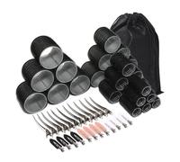DIEKE Lot de 6 bigoudis avec pince à cheveux en métal pour salon de coiffure longue à courte et formelle, outil de coiffure rapide