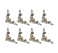 DIEKE Lot de 8 protections d'angle en métal pour livre pour la beauté et la durabilité Application simple et rapide Convient pour les étudiants et les enseignants Coins décoratifs, L, Comme décrit