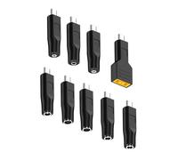 DIEKE Lot de 9 adaptateurs de conversion d'entrée de type C vers sortie femelle PD100 W pour ordinateurs portables avec charge rapide et convertisseur de type C