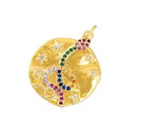 DIEKE Pendentif serpent coloré en zircon pour collier, boucles d'oreilles, bijoux faits à la main, accessoires de soirée pour les amateurs de mode, taille unique, Comme décrit, Comme décrit.