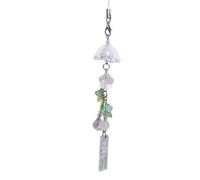 DIEKE Porte-clés en résine artistique en forme de méduse - Fait à la main - Avec perles - Accessoire de téléphone portable - Cadeau portable - Breloque méduse unique, a, taille unique