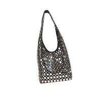 DIEKE Sac à bandoulière moderne clouté en cuir PU pour les personnes à la recherche d'un look unique, BN, One Size